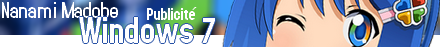 Nanami Madobe Windows 7 Publicité